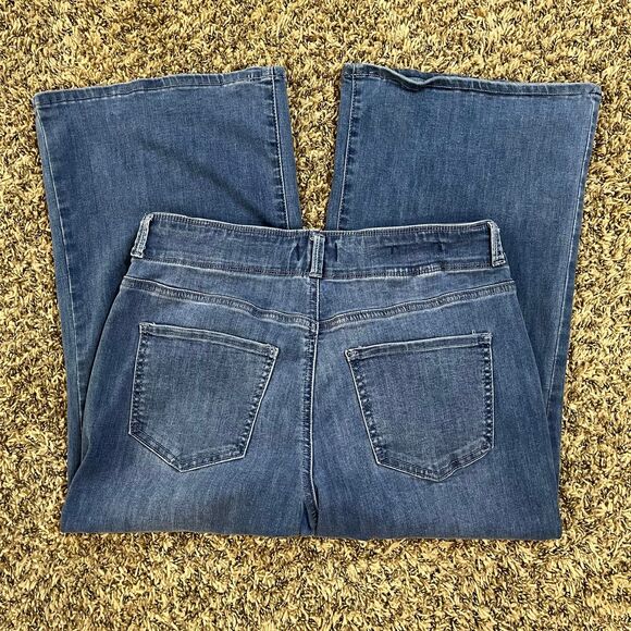 NYDJ Wide Leg Jeans Cropped Cool Embrace LiftXTuck Technology Compass size 8 - Picture 4 of 6